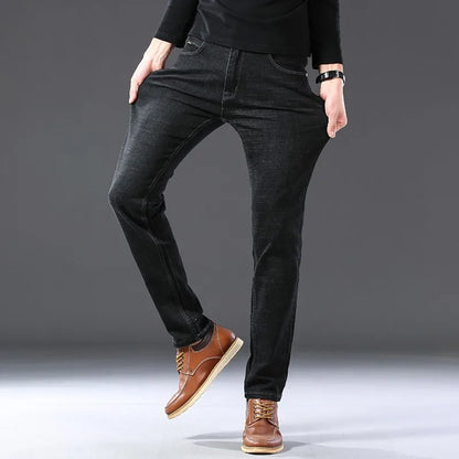 Brand  Casual Cotton Washed Clothing Jeans Masculino Jean Homme Pants Large Size Jeans Men Stretch Slim Denim Long
