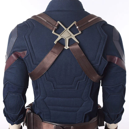 Movie Infinity War Superhero Captain Steve Rogers Cosplay Costume Men Outfit for Adult Men Halloween Uniforms Free Custom Made