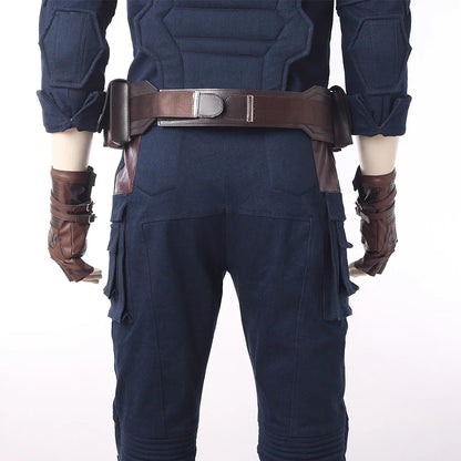 Movie Infinity War Superhero Captain Steve Rogers Cosplay Costume Men Outfit for Adult Men Halloween Uniforms Free Custom Made