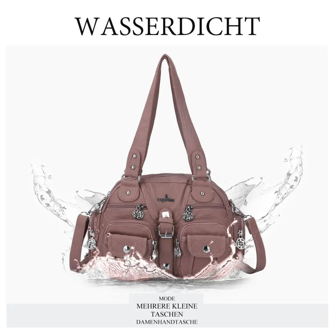 Women Small Handbags Satchel Top-handle Handbag PU Shoulder Bag 8”x11” Dumpling Pack Multi-pockets Shoulder Bag