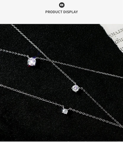 38+4.8cm Silver Necklace For Women Fine Silver 925 Jewelry Fashion Neck Minimalist Pendants 925 Silver Chains Woman