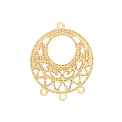4pcs Gold Stainless Steel Filigree Earring Charm Pendants Connectors for Earring DIY Jewelry Making Supplies wholesale