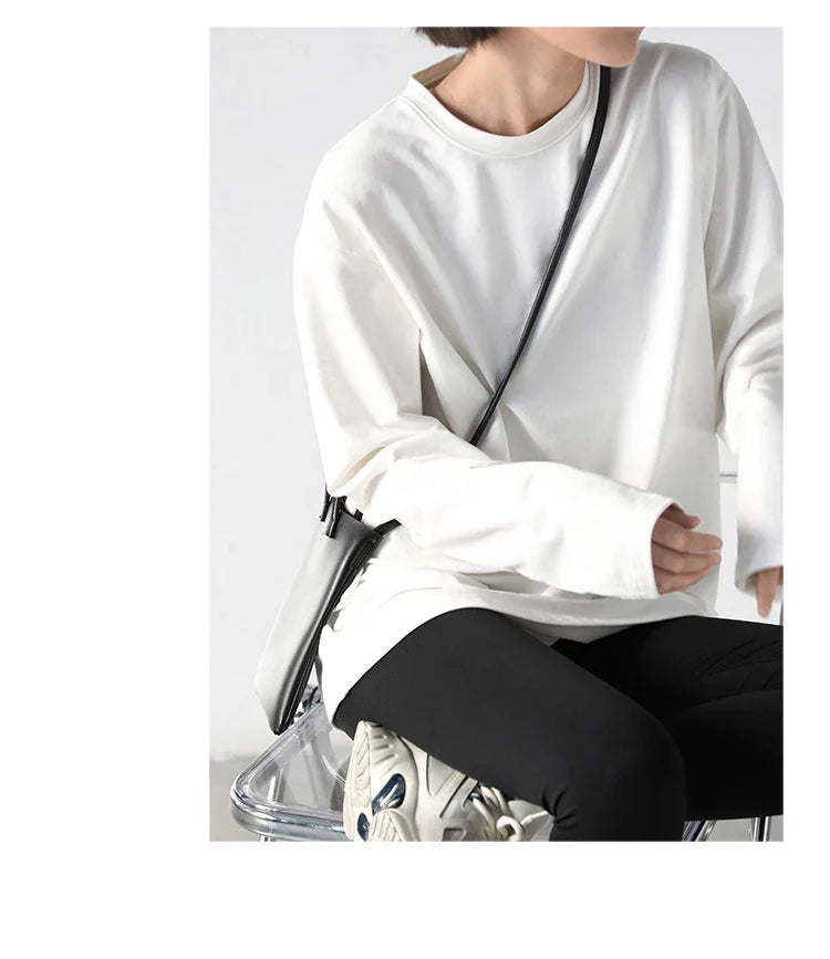 Spring Autumn Women's Solid Color Loose Long Sleeve T-shirt O-neck Basic Top Bottomed Shirt Casual  Tshirt Woman Female