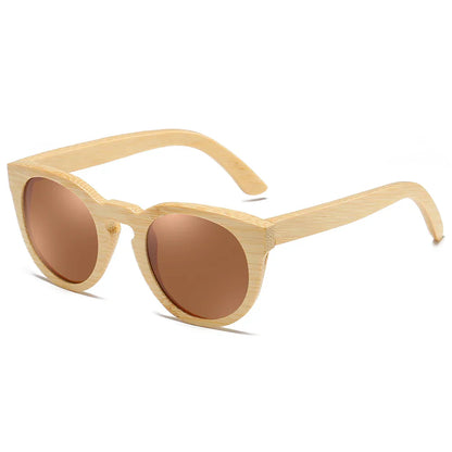 Women Bamboo Sunglasses With Polarized Mirror Lenses Of Bamboo Wood Sunglasses With Gift paper box 824