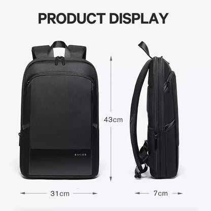 Slim Men Business Expandable Waterproof 15.6" Laptop Backpack Fashion Male Travel Light Scalable Shoulder Bags for Men