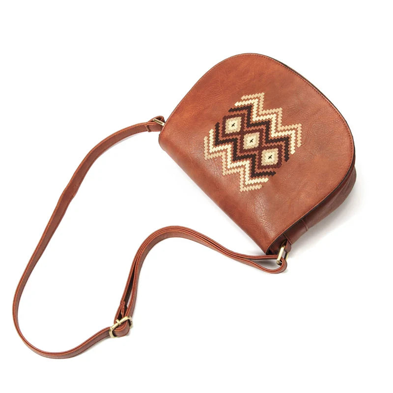 Fashion Shoulder Bag Vintage Women Handbag Purse Embroidery Messenger Bag Quality Small Bag for Girls Crossbody Bag