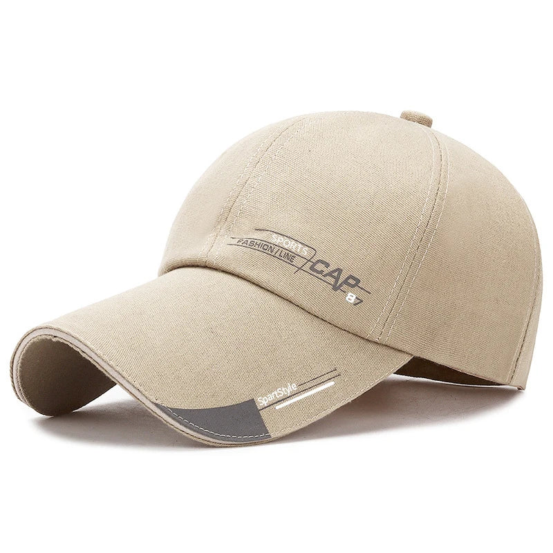 2024 Sports Cap Mens Hat For Fish Outdoor Fashion Line Baseball Cap Long Visor Brim Shade Snapback Sun Hat Bone Gorras Casquette