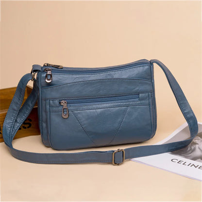 Fashion All-match Solid Color Messenger Bag High Capacity Womens Shoulder Bags 2021 New High Quality Pu Leather Women Handbag