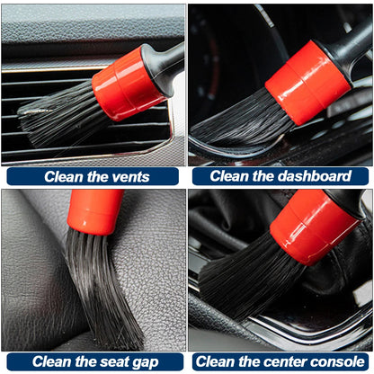 Escova de Detalhes para Lavadora de Alta Pressão Tornado, Pistola de Limpeza Profunda para Interior de Carro com Escova, Acionada a Ar, Conector Europeu