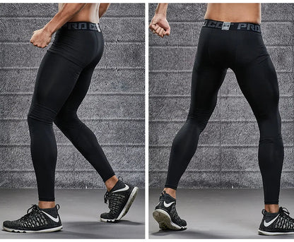 Men's Compression Pants Cycling Running Basketball Soccer Elasticity Sweatpants Fitness Tights Legging Trousers Rash Guard Gym