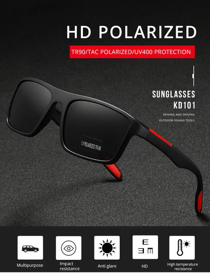Rectangular Ultra Light Sports Sunglasses Men Polarized TAC 1.1mm Thickness Lens Driving Sun Glasses Women Cat.3