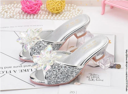 Shoes For Girls Cartoon Leather Children Shoes Frozen Princess Kids Shoes Girl Slippers Dress Snow Queen Sandal