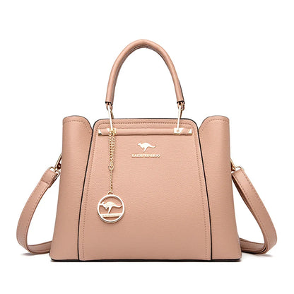 Bolsas de Luxo Femininas Bolsas de Grife 3 Camadas Couro Macio Ombro Transversal Sacola Feminina Grande Capacidade Compras Mensageiro Tote