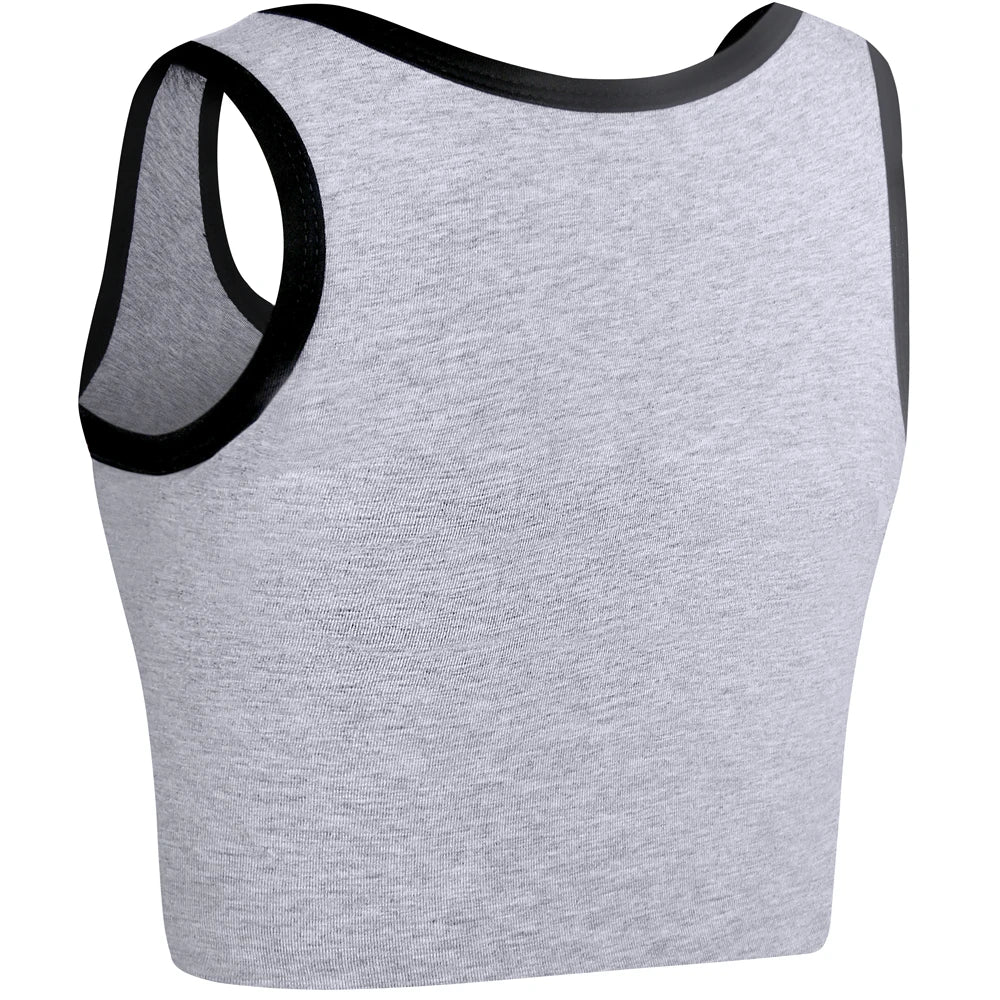Women Tomboy Trans Elastic Chest Binder Breathable Cotton Slim Fit Tank Top