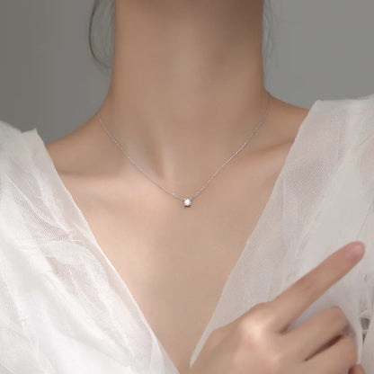 38+4.8cm Silver Necklace For Women Fine Silver 925 Jewelry Fashion Neck Minimalist Pendants 925 Silver Chains Woman
