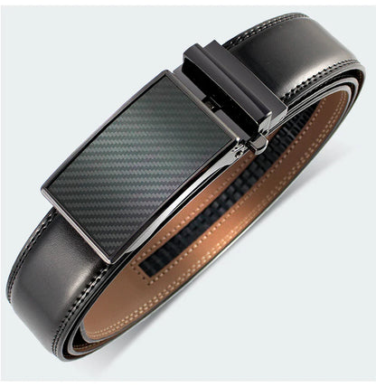 Mens Leather Belt  Automatic Genuine Leather Belts Belt Male Leisure Fashion Ratchet Belts for Men Pants Waistband Ремень
