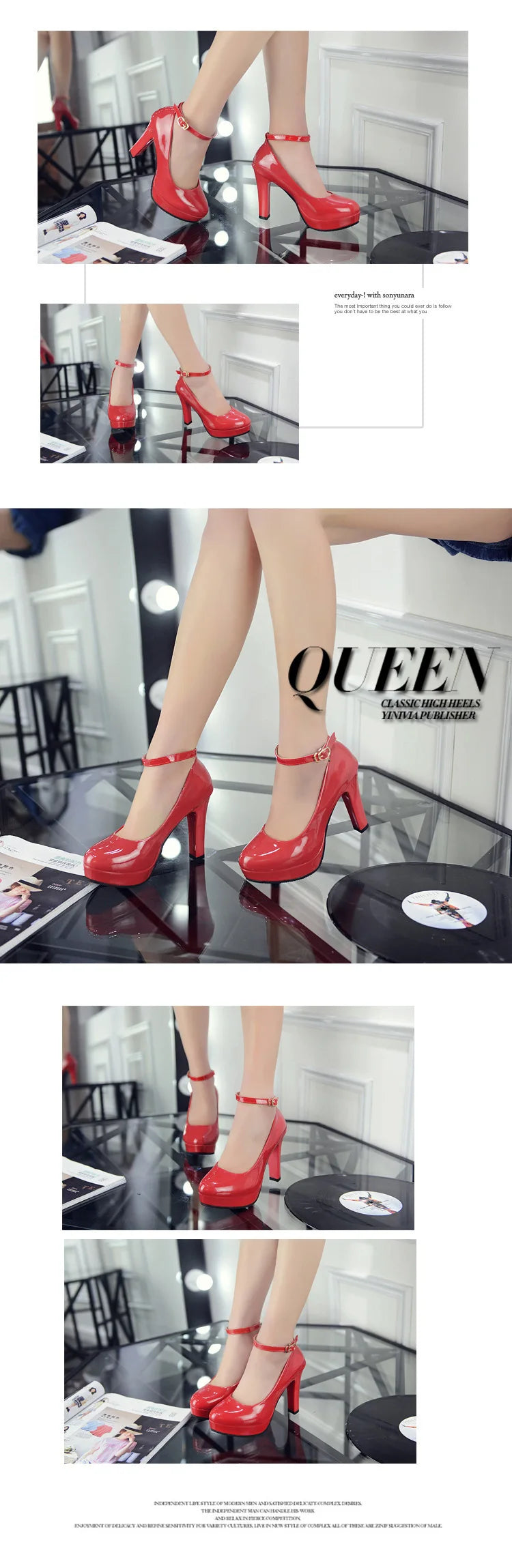 Shoes Women Black Pumps  Spring Casual Shoes Female High Heels White/red Weding Shoes 34 40 Plus Size Pumps