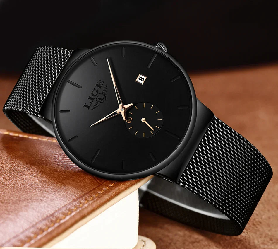Ultra Thin Fashion Casual Ladies Watches Elegant Luxury Waterproof Business Quartz Watch for Women Gift Auto Calendar Clock