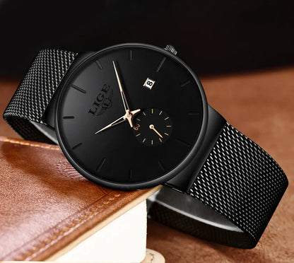 Ultra Thin Fashion Casual Ladies Watches Elegant Luxury Waterproof Business Quartz Watch for Women Gift Auto Calendar Clock