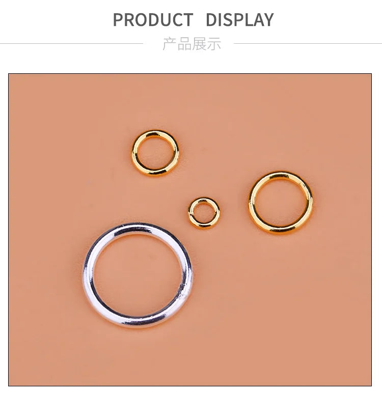 10PCS 925 Sterling Silver Accessories Open Ring Connection Ring Open Ring, hand-made diy bracelet necklace live closed ring