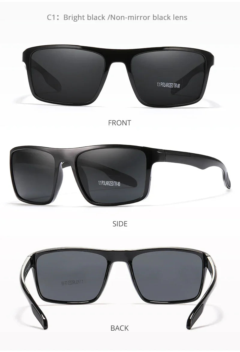Rectangular Ultra Light Sports Sunglasses Men Polarized TAC 1.1mm Thickness Lens Driving Sun Glasses Women Cat.3