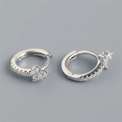 Real 100% 925 Sterling Silver Punk Hip-Hop Link Chain Gothic Studs Earrings for Fashion Women Jewelry Accessories 2022