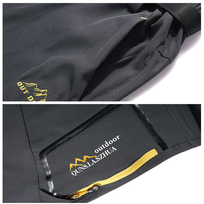 Men's Camping Hiking Pants Trekking High Stretch Summer Thin Waterproof Quick Dry UV-Proof Outdoor Travel Trousers