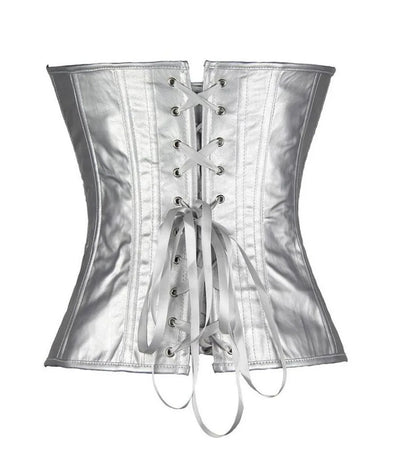 Faux Leather Corset Sexy Clubwear Bustier Hot Lingerie  Zipper Costume Lace up  Waist Cincher Top Plus Size