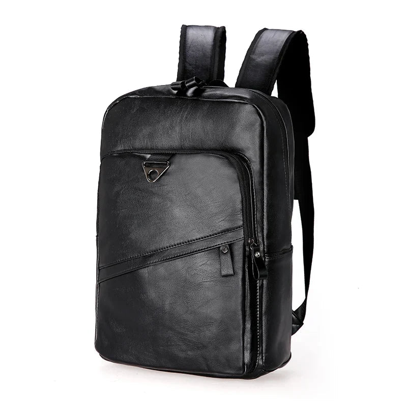 Men Backpack PU Leather Bagpack Large Laptop Backpacks Male Mochilas Casual Schoolbag For Teenagers Boys High Quality Rucksack