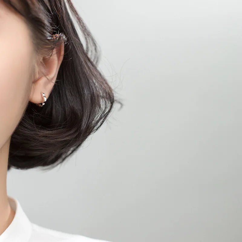 Man/Women's 925 Sterling Silver Hoop Earrings Cute Neat Gift For Girls/Boys Fine Jewelry Accessory Party Gift  DA1417