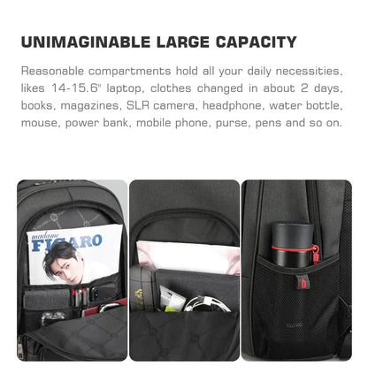 Large Capacity Backpack 15.6inch Laptop Backpack Anti Theft Men Backpack College Schoolbag Travel Backpack Bag For Men