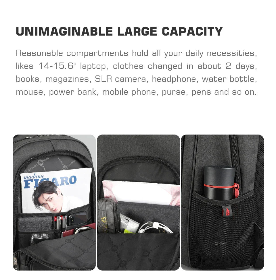 Large Capacity Backpack 15.6inch Laptop Backpack Anti Theft Men Backpack College Schoolbag Travel Backpack Bag For Men