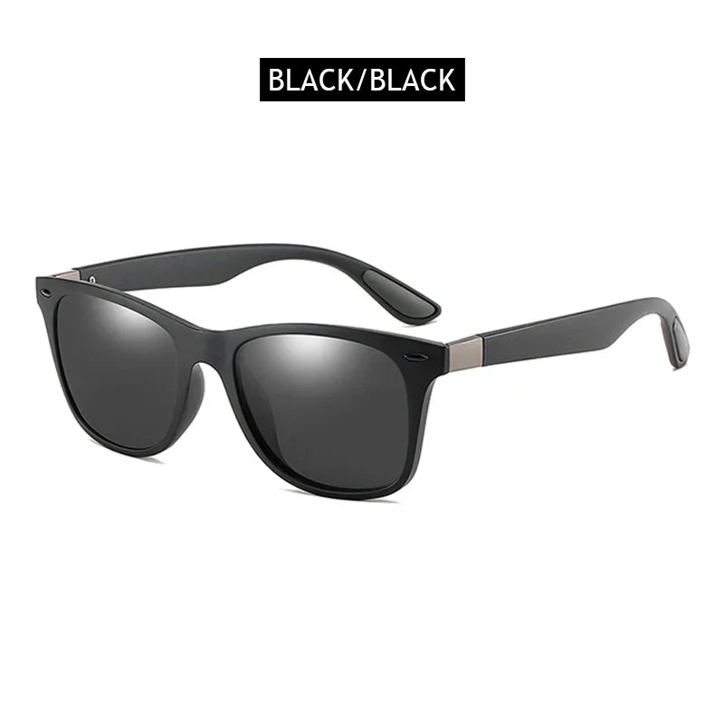 Polarized Sunglasses Men Women Classic Square Plastic Driving Sun Glasses Male Fashion Black Travelling Shades UV400