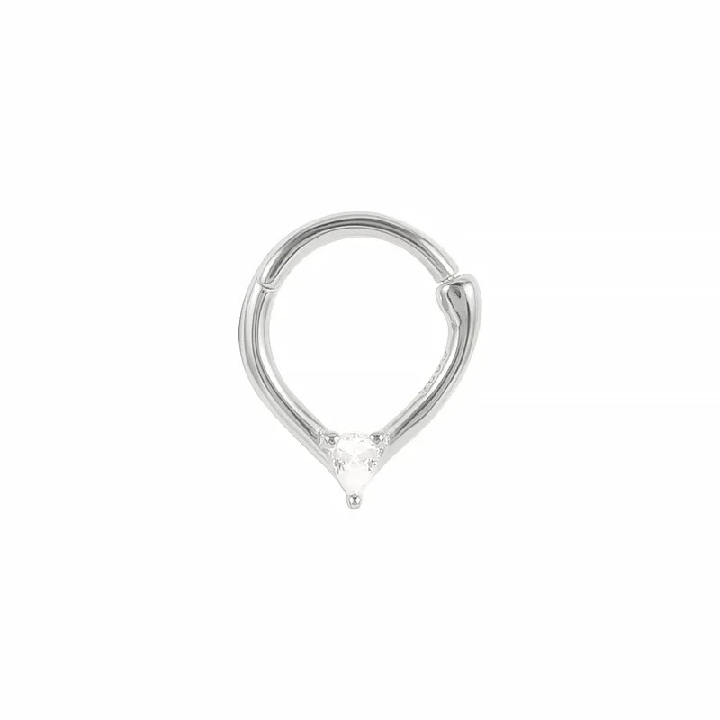Multible Crystal Hoop Earrings for Women 2021 925 Sterling Silver Ear Nose Jewelry Earrings Heart Round joyas de plata 925