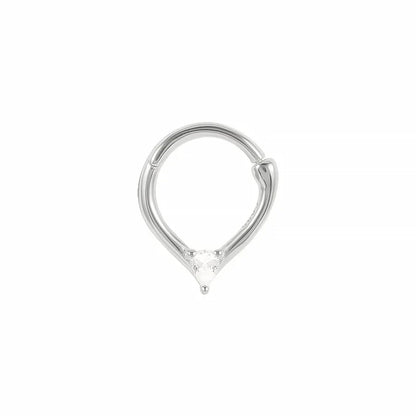 Multible Crystal Hoop Earrings for Women 2021 925 Sterling Silver Ear Nose Jewelry Earrings Heart Round joyas de plata 925
