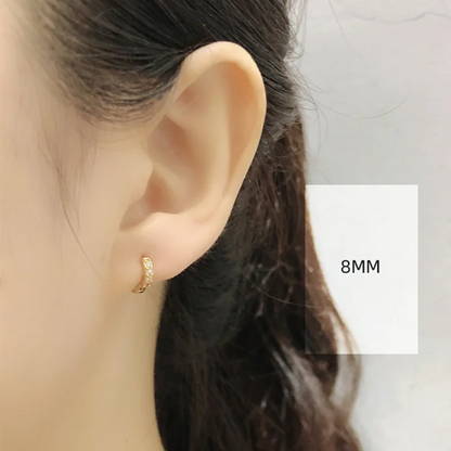 Real 925 Sterling Silver Gothic Simple White Zircon Hoop Earrings for Women Men Charms Unique Party Couple Jewelry 2021