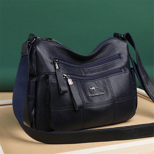 Classic Shoulder Bags High Quality Multi Pockets Soft Leather Crossbody Bags for Women 2024 Designer Luxury Handbags Purses