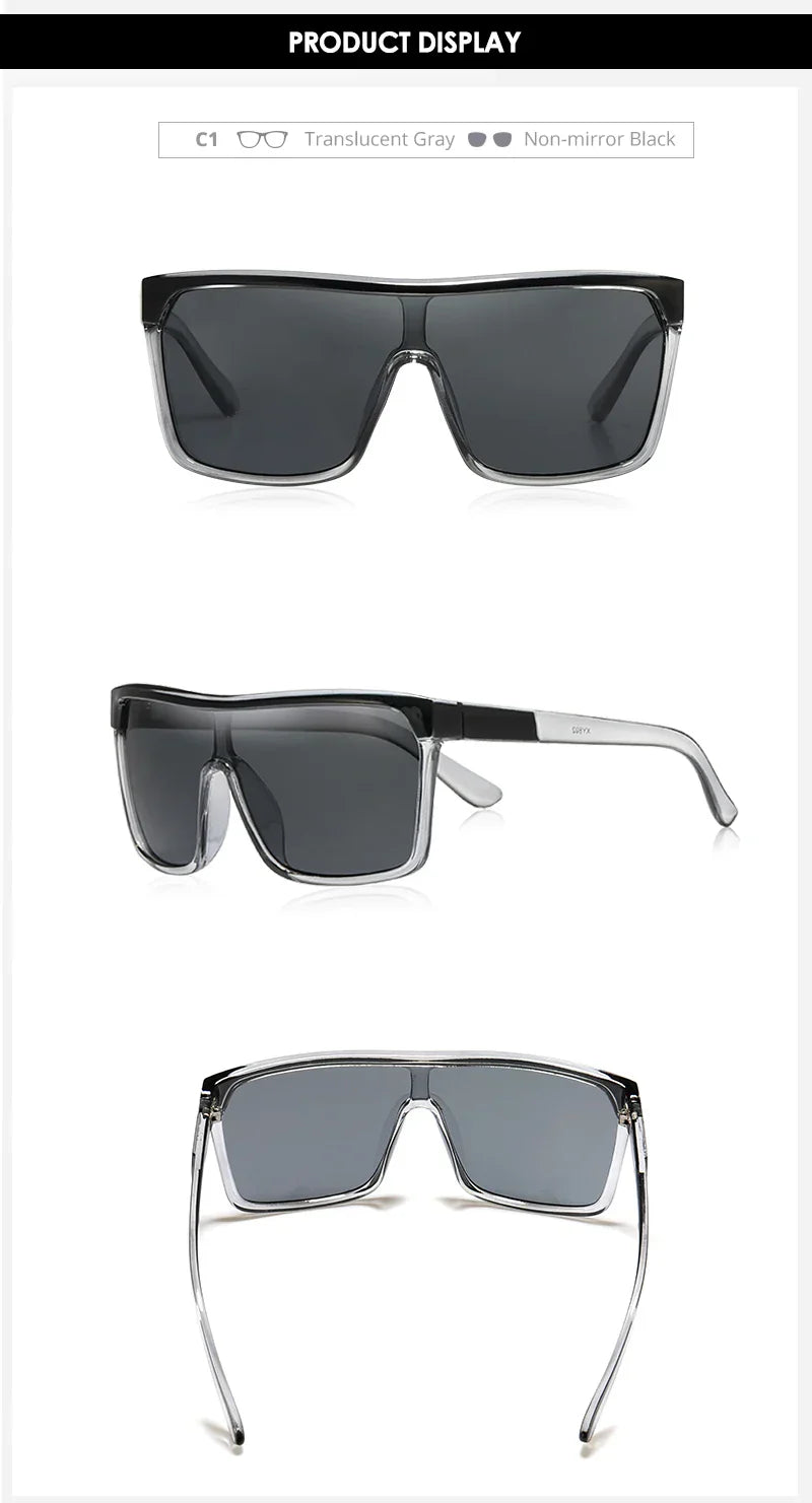 Flynn Style Sunglasses Men Plus Shape Outdoor Anti-reflective Sun Glasses Women with Peanut Box