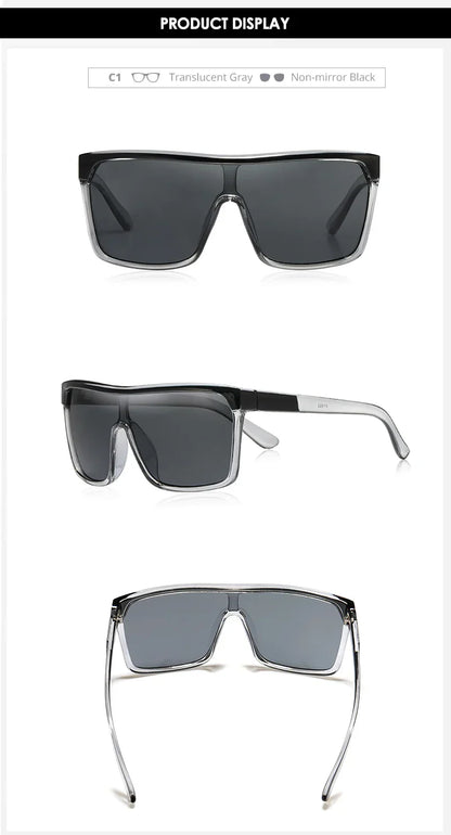 Flynn Style Sunglasses Men Plus Shape Outdoor Anti-reflective Sun Glasses Women with Peanut Box