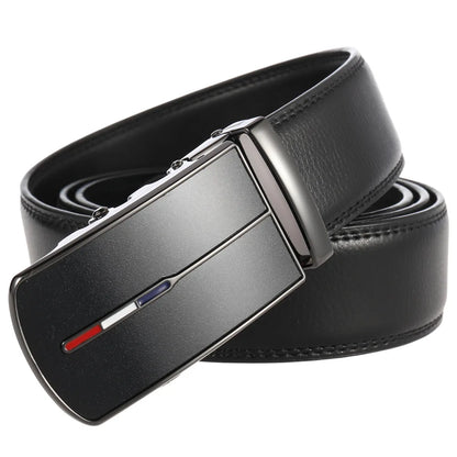 Cowskin Belt Men High Quality Leather Belts Strap Male Metal Automatic Buckle Belt for Men Formal Luxury Waistband Strap