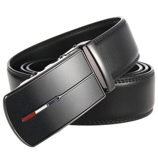 Cowskin Belt Men High Quality Leather Belts Strap Male Metal Automatic Buckle Belt for Men Formal Luxury Waistband Strap