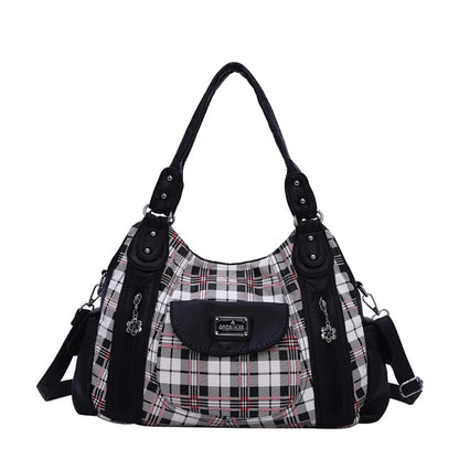Women Handhag Designers Luxury Hand bags Fashion Women Plaid Shoulder Bags Female Top-handle Bags Large Purse Hobos