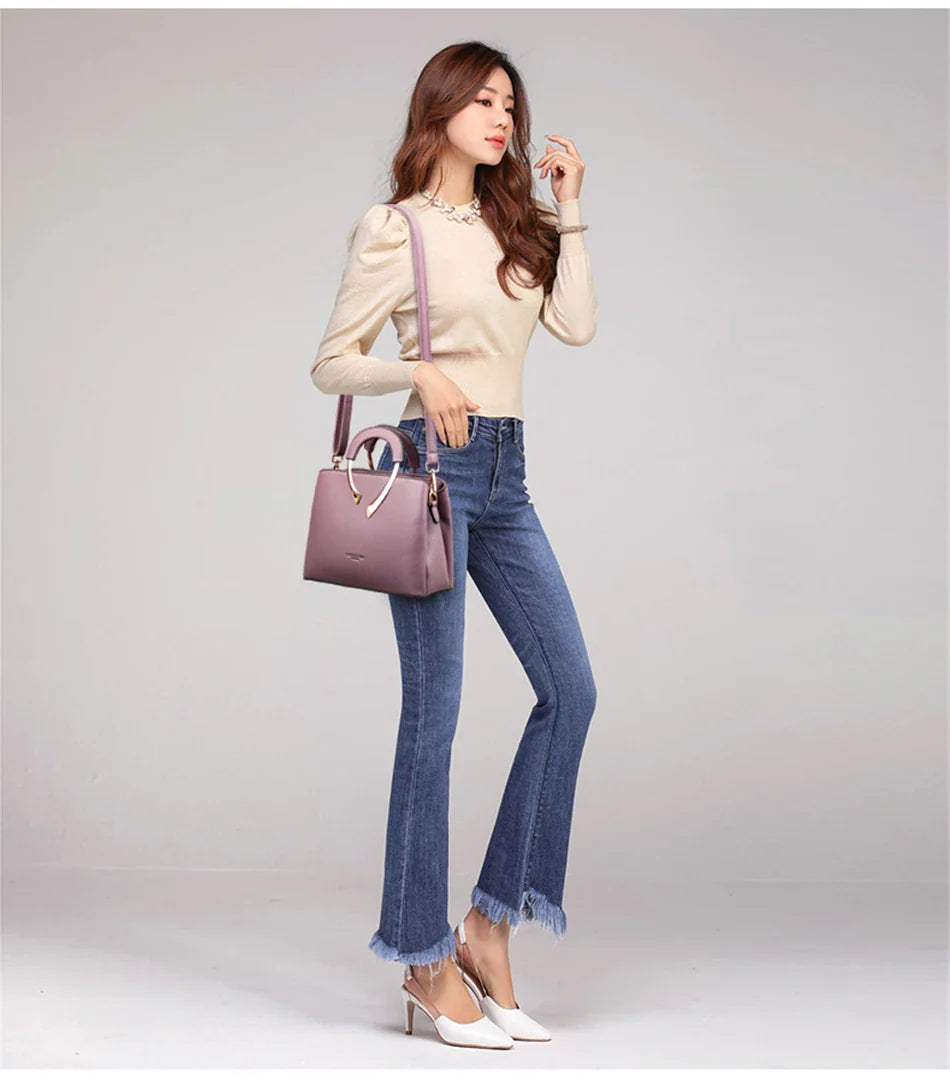 High Quality Leather Casual Tote Luxury Handbags Women Bags Designer Shoulder Crossbody Bags for Women 2024