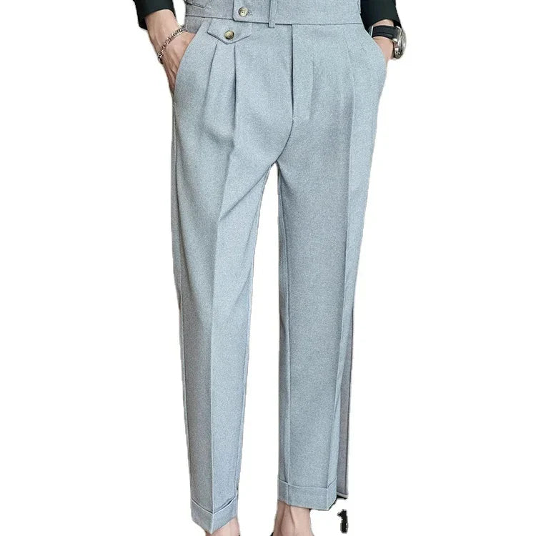 Men's Casual Oversize Fit Pants with Custom Logos Zipper Fly Pockets Waterproof & Windproof 100% Polyester Soft Fabric
