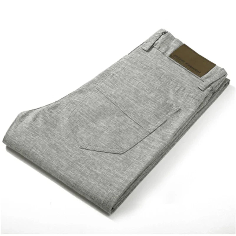 Summer Thin Men Linen Cotton Slacks Men's Trousers Business Casual Straight Men Long Suit Pants New High Quality Pontalon Homme