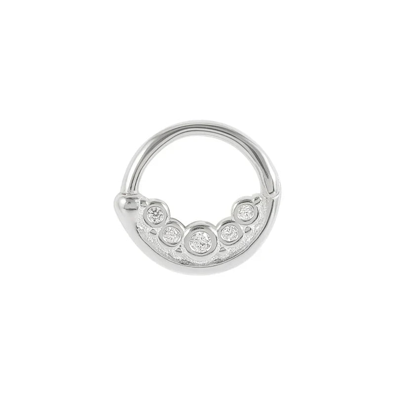 Multible Crystal Hoop Earrings for Women 2021 925 Sterling Silver Ear Nose Jewelry Earrings Heart Round joyas de plata 925