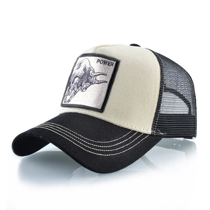 K Baseball Caps Men Snapback Hip Hop Trucker Cap With Embroidery Bull Patch Four Seasons Breathable Mesh Trucker Hat For Women