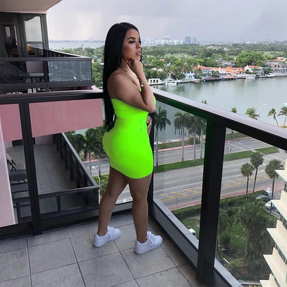 Off Shoulder Tube Dress Solid 2025 New Summer Women Bodycon Strapless Dress Black Mini Dress Women Slim Party Clubwear