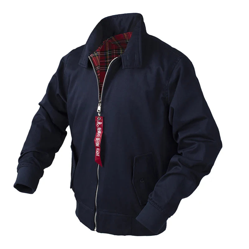 2025 Chamarras Para Hombre European Solid Classic Retro Vintage Bomber Jacket Men Windbreaker Streetwear Trendy Coats