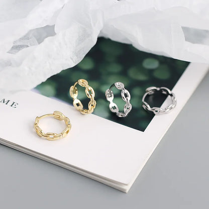 925 Sterling Silver Earring Colorful Dripping Oil Material Ear Ring Ear Buckle Rhombus Shape Trend Wild Girl Women Boy Ear Jewel